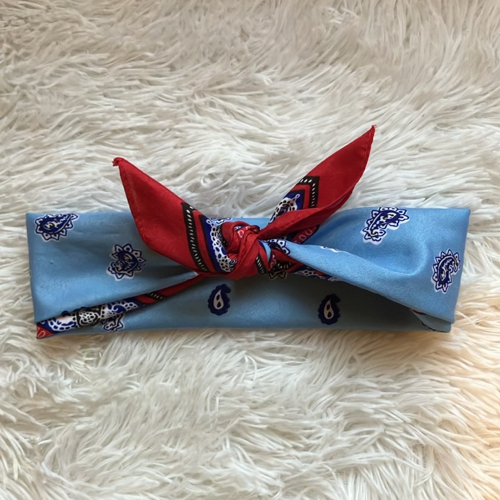 🌻Blue and red bandana